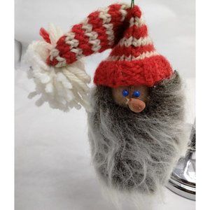 Vintage Pine Cone Gnome Christmas Ornament Dwarf Elf Handmade